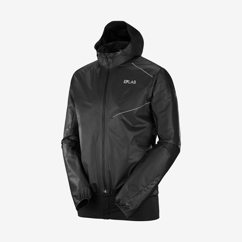 Salomon Singapore Mens Jackets - S/LAB MOTIONFIT 360 JKT M Black | 02159-URAZ